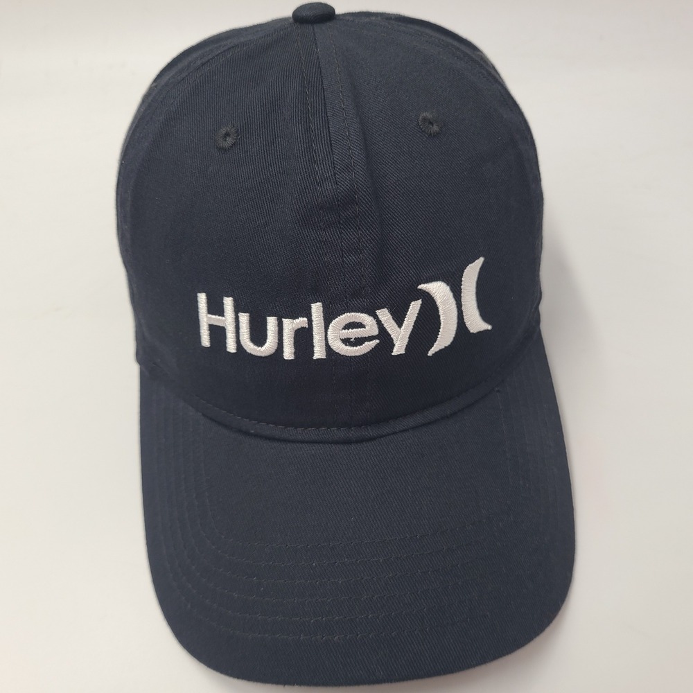 Youth Hurley Hat Adjustable Black White Logo Skate Skateboard Surf Casual Cotton